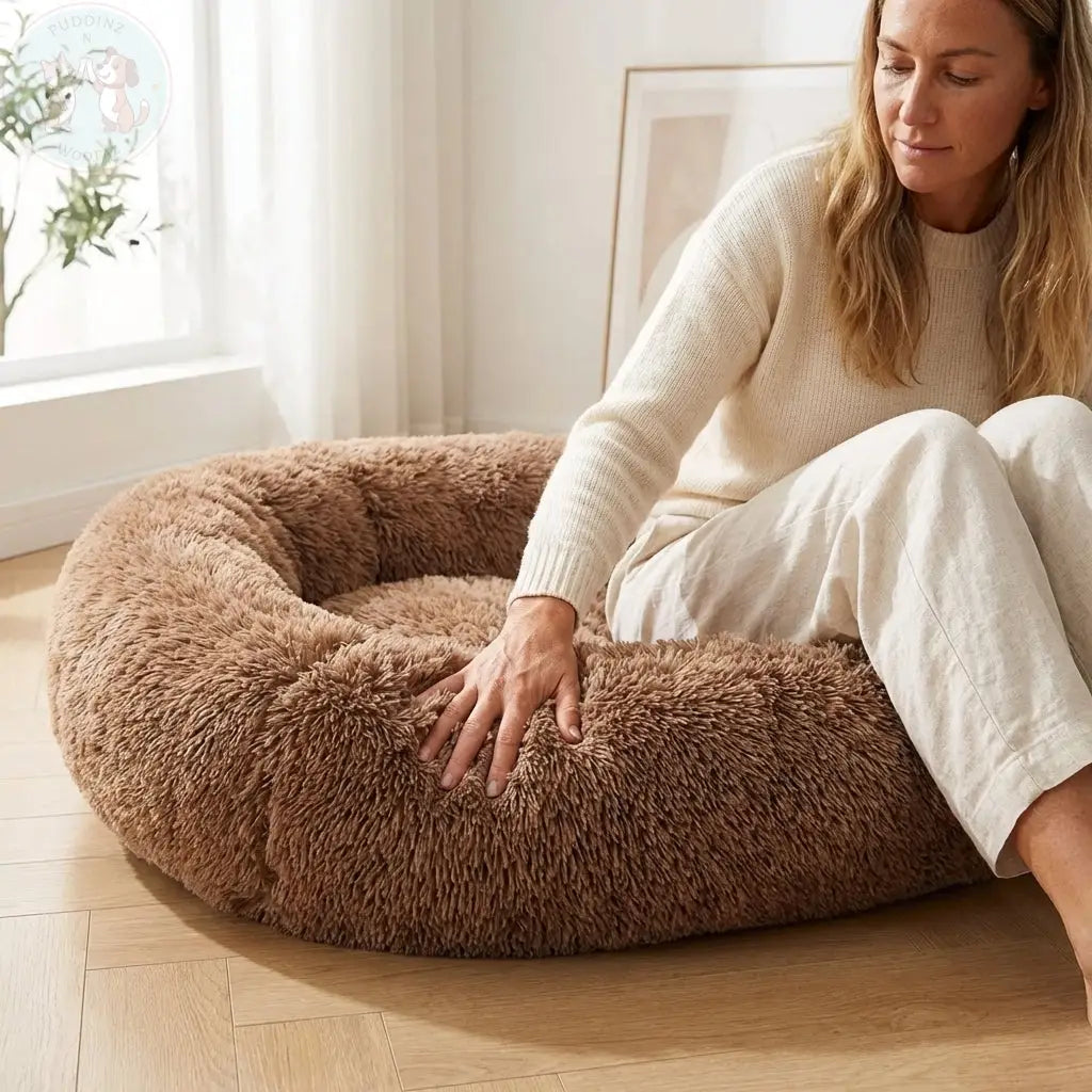 Large Dog Bed – Soft Washable Plush Pet Bed Puddinz n Woofaz   Puddinz n Woofaz