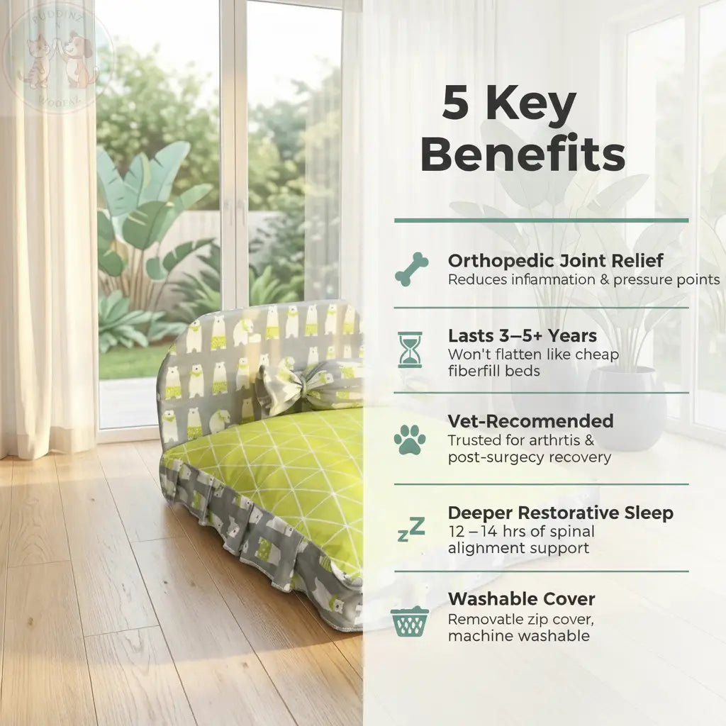 Luxury Dog Bed – 5 Key Benefits Infographic