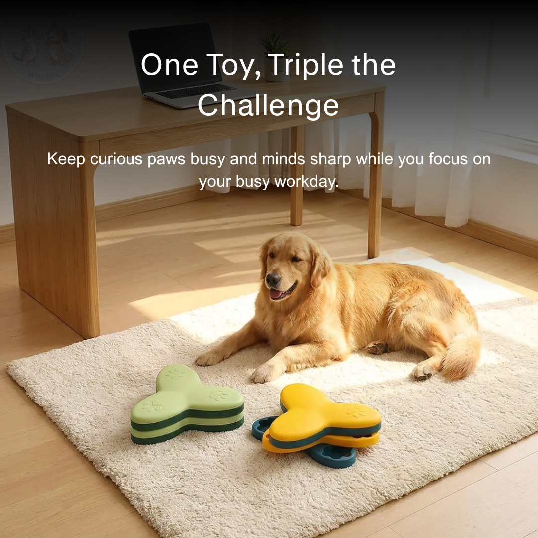 Slow Feeding Puzzle for Dogs – Spinning Interactive Feeder Toy