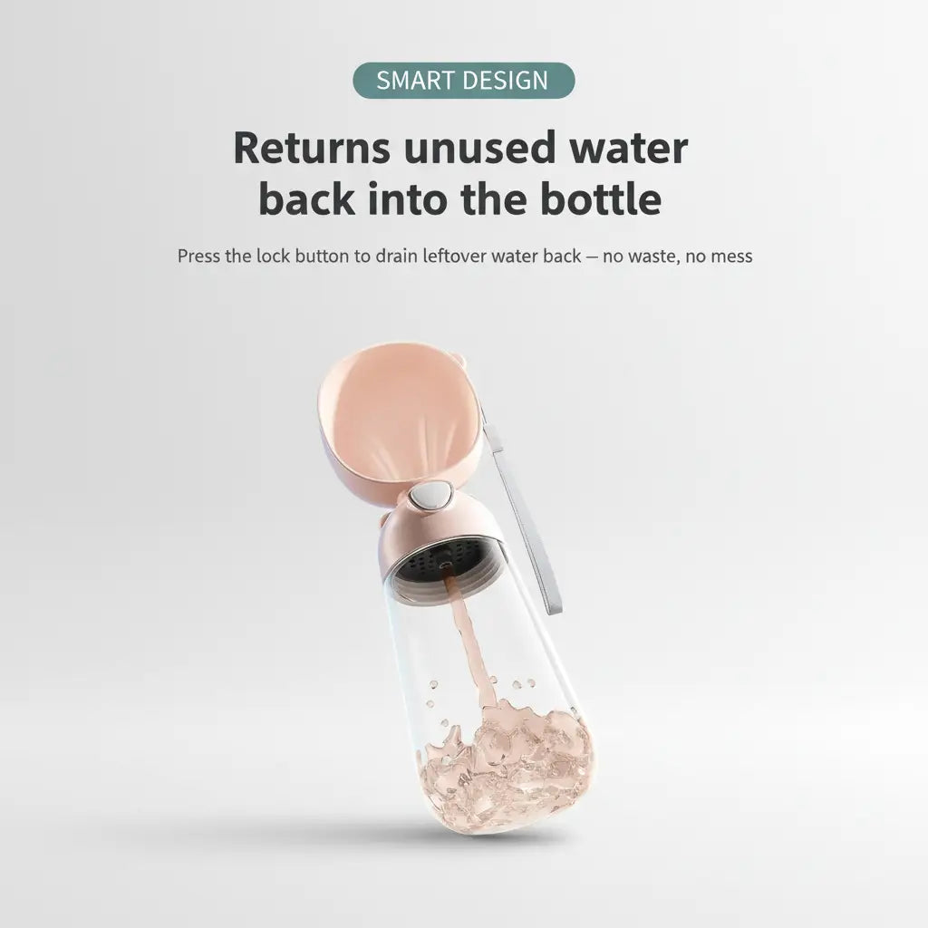 Premium Pet Water Bottle - Returns Water Feature