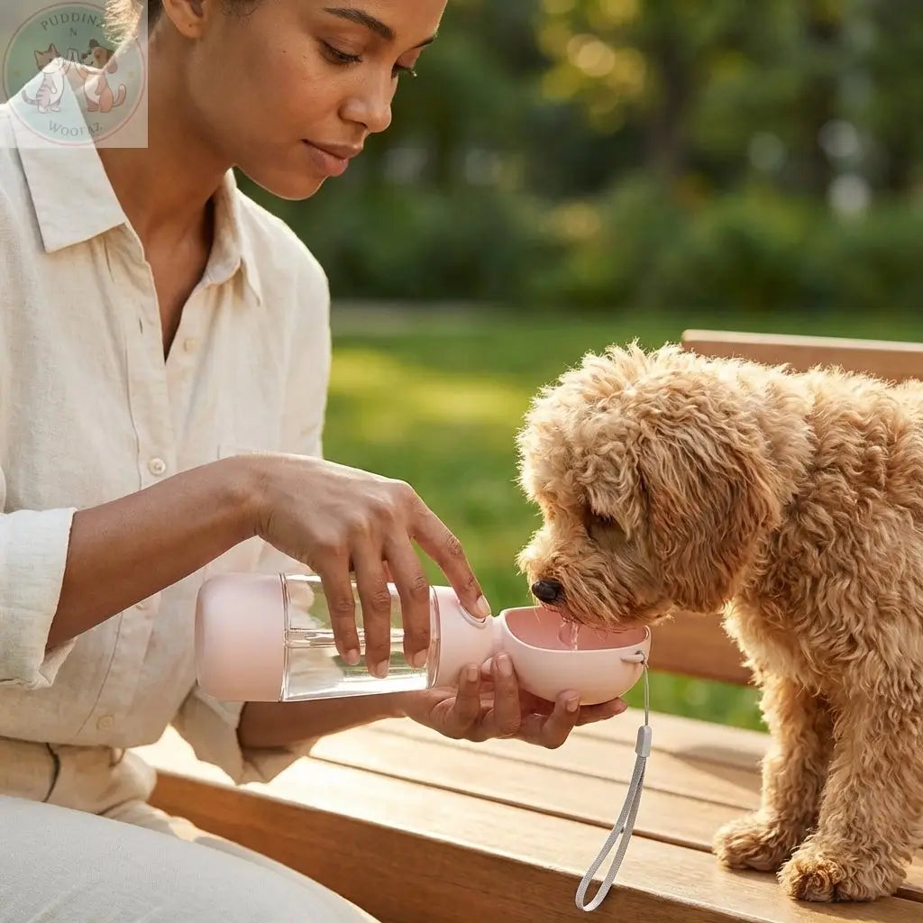 Portable Dog Water Bottle - Outdoor Travel Feeder Puddinz n Woofaz  Pet Puddinz n Woofaz
