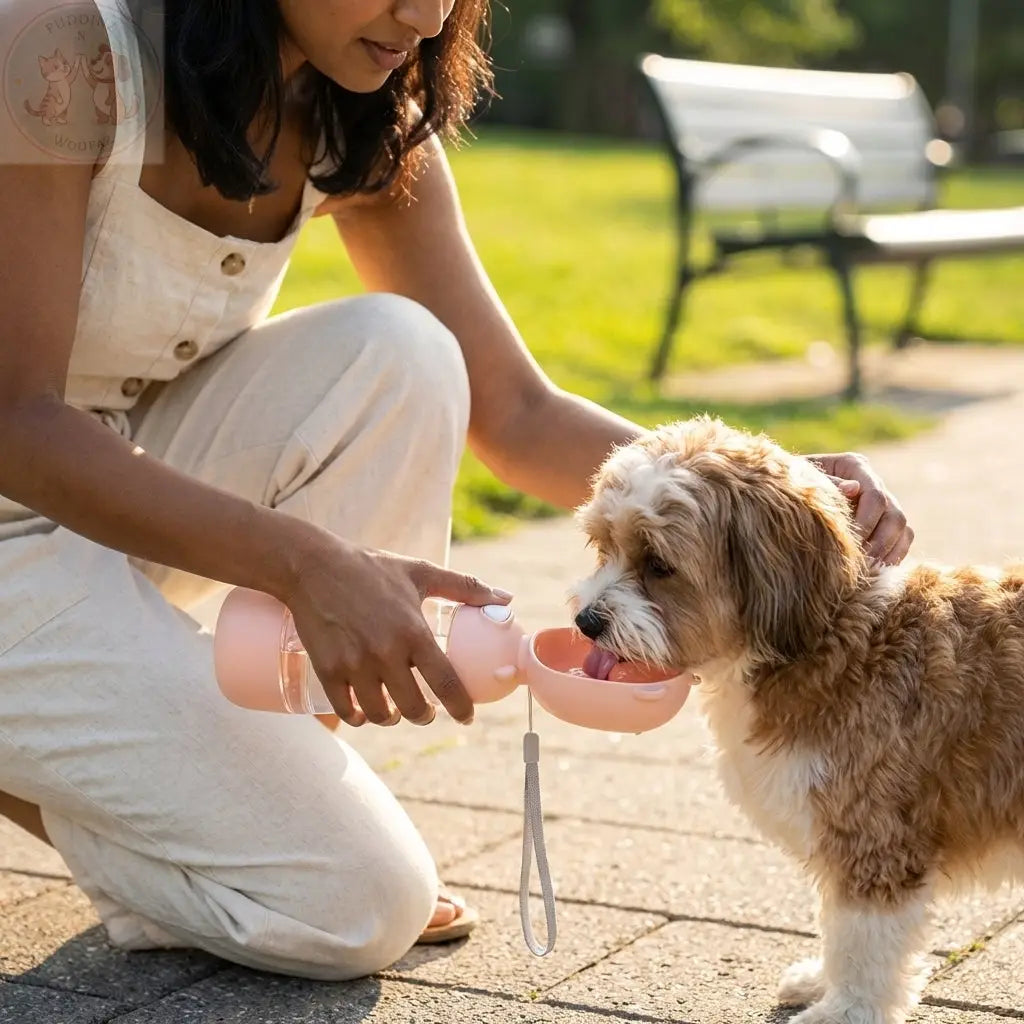 Portable Dog Water Bottle - Outdoor Travel Feeder Puddinz n Woofaz  Pet Puddinz n Woofaz