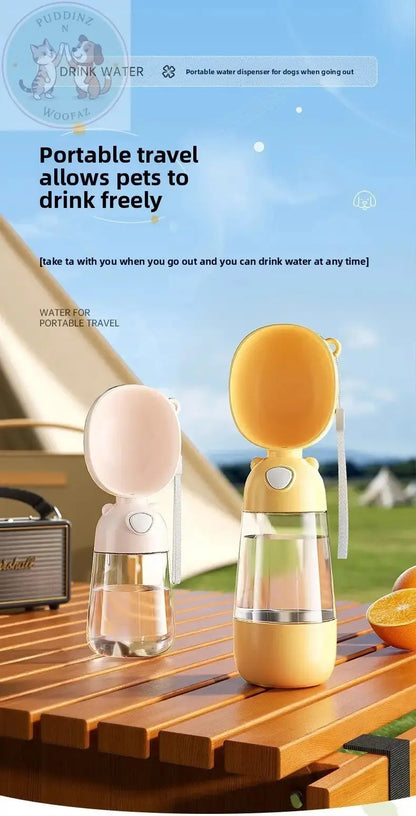 Portable Dog Water Bottle - Outdoor Travel Feeder Puddinz n Woofaz  Pet Puddinz n Woofaz