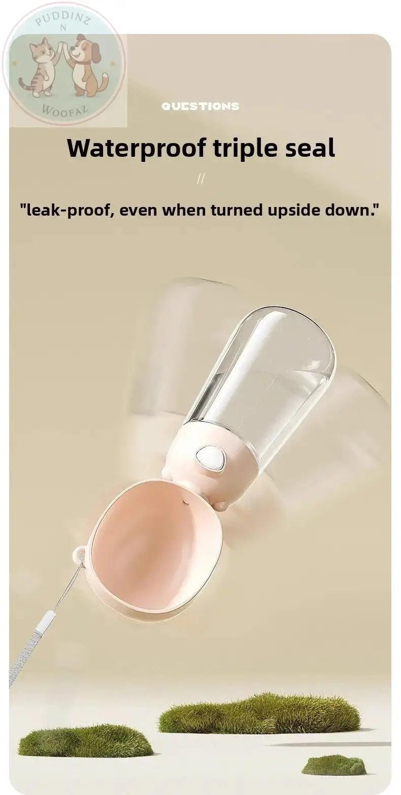 Portable Dog Water Bottle - Outdoor Travel Feeder Puddinz n Woofaz  Pet Puddinz n Woofaz