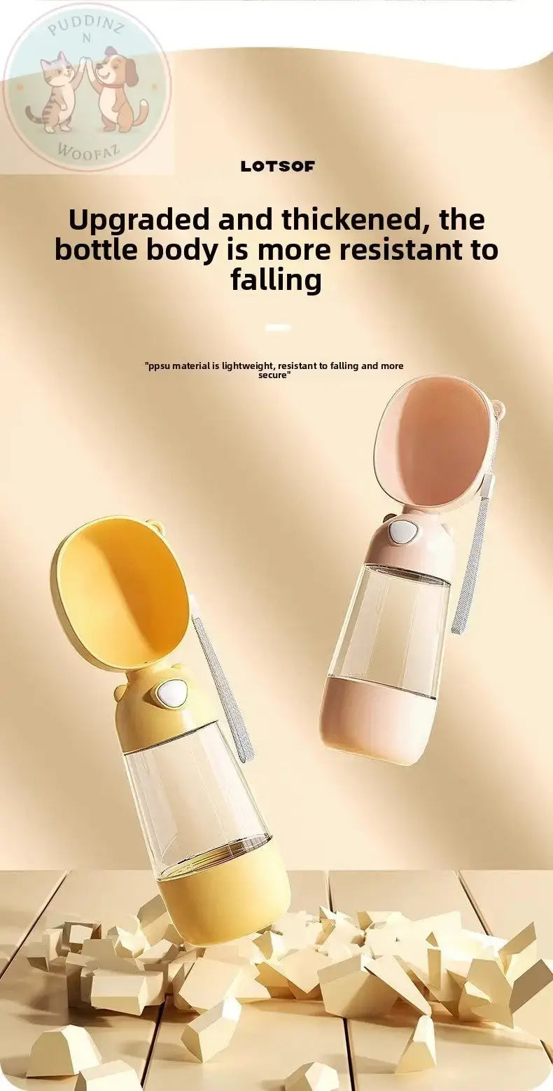 Portable Dog Water Bottle - Outdoor Travel Feeder Puddinz n Woofaz  Pet Puddinz n Woofaz