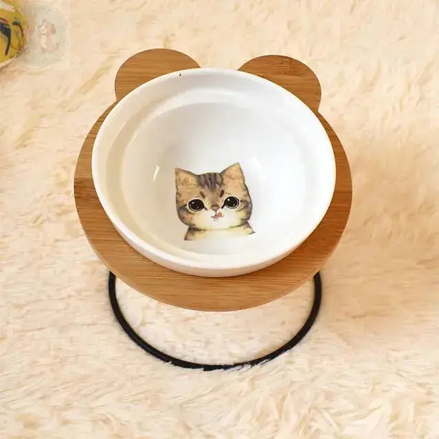 raised cat bowl