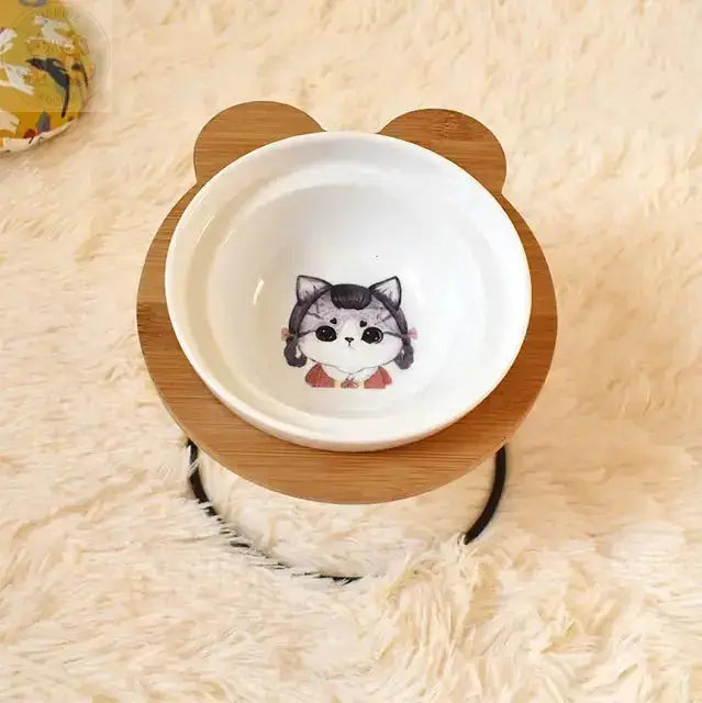raised cat bowl