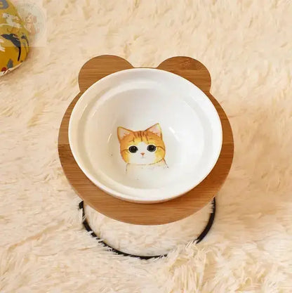 raised cat bowl