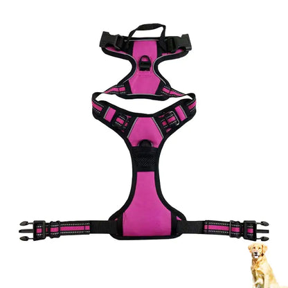 Reflective Nylon Chest and Back Harness for Dogs