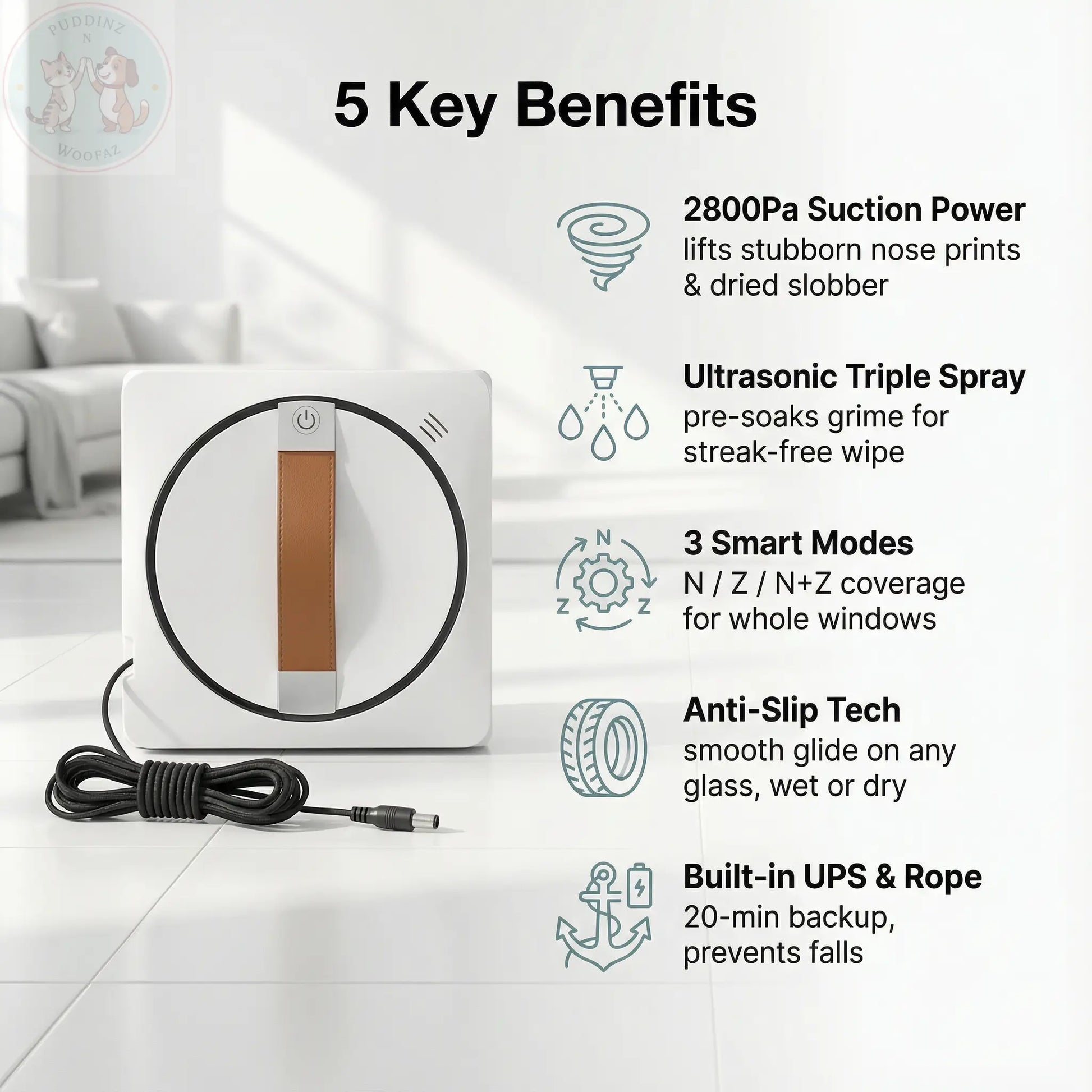 The Smart Window Cleaner Robot - Pet Nose Print Remover Puddinz n Woofaz  Pet accessories Puddinz n Woofaz