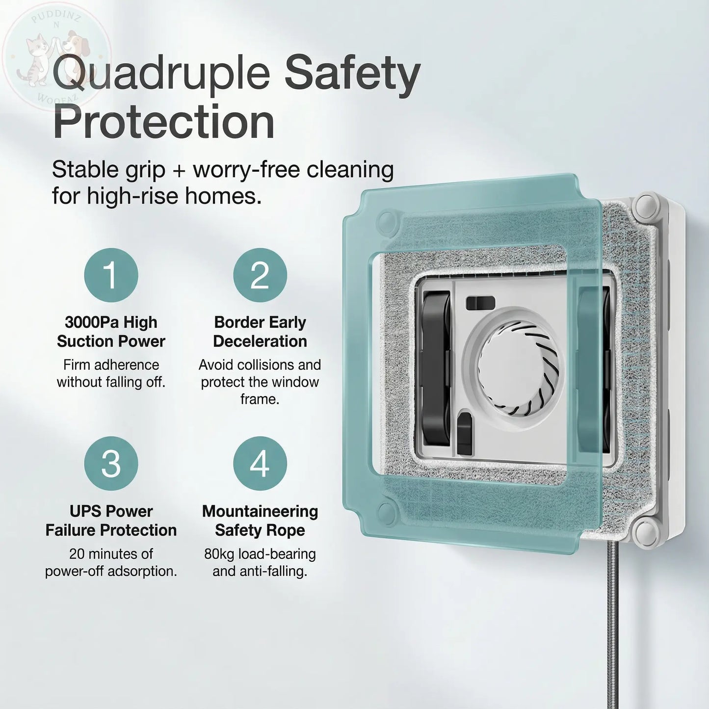 The Smart Window Cleaner Robot - Pet Nose Print Remover Puddinz n Woofaz  Pet accessories Puddinz n Woofaz