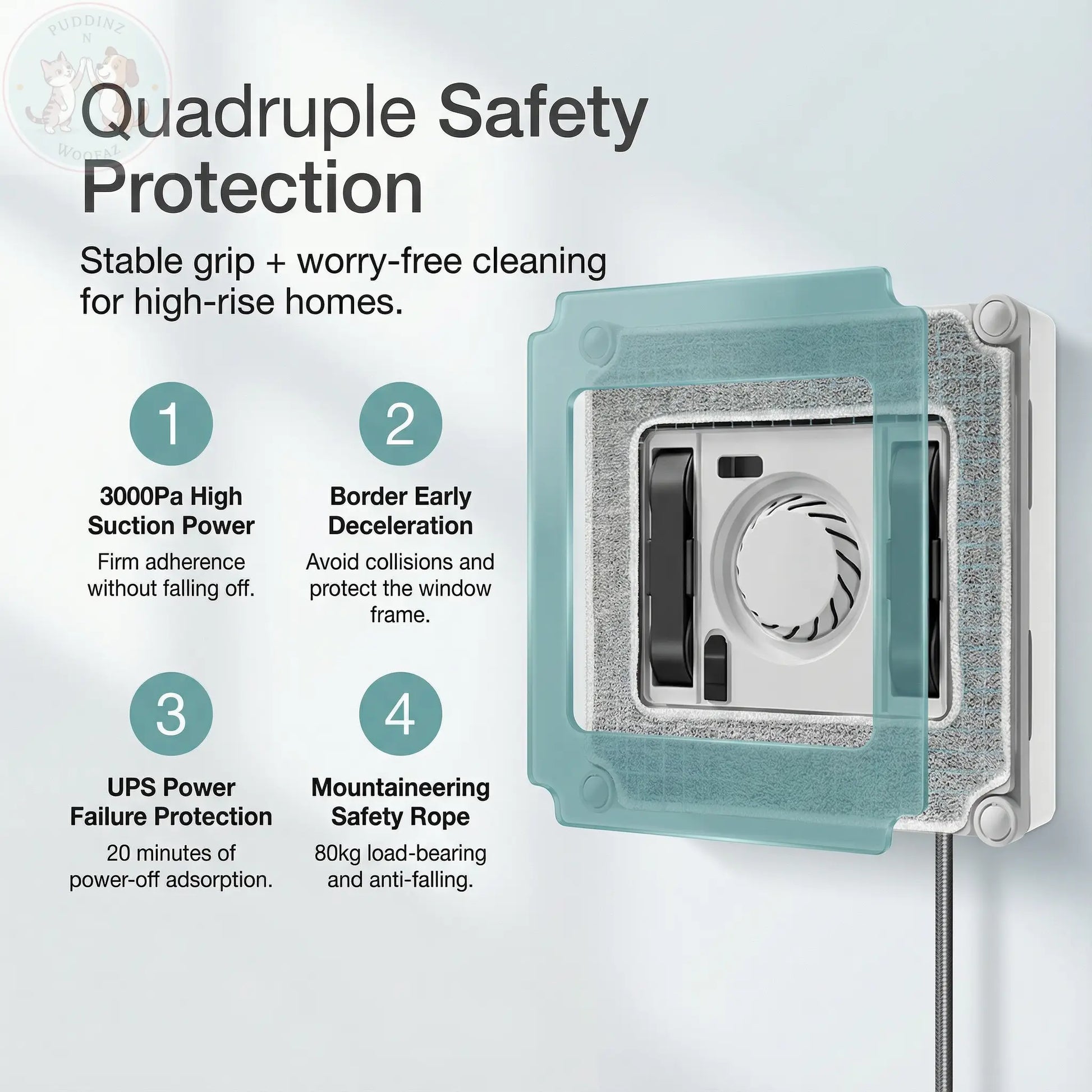 The Smart Window Cleaner Robot - Pet Nose Print Remover Puddinz n Woofaz  Pet accessories Puddinz n Woofaz