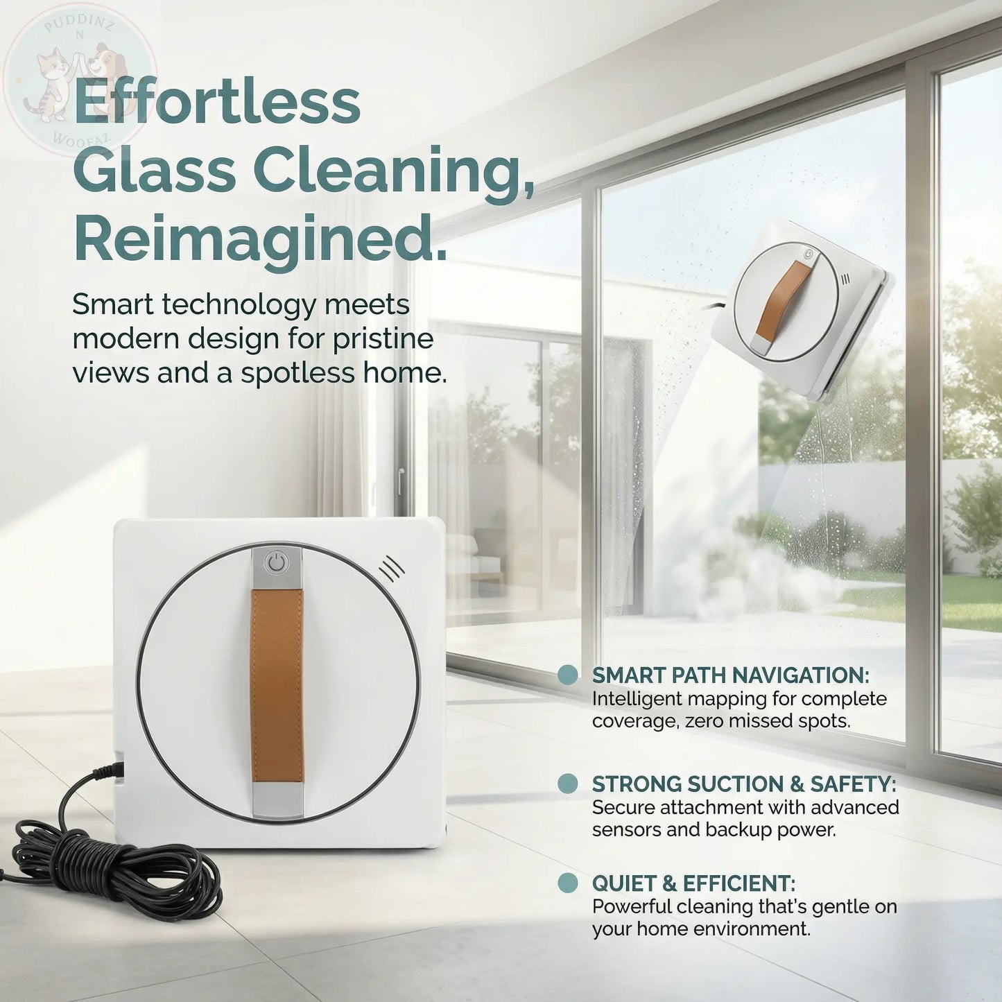 The Smart Window Cleaner Robot - Pet Nose Print Remover Puddinz n Woofaz  Pet accessories Puddinz n Woofaz