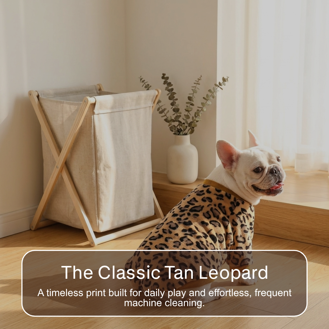 Winter Dog Pajamas – Leopard Print Warm Jacket for Small Dogs