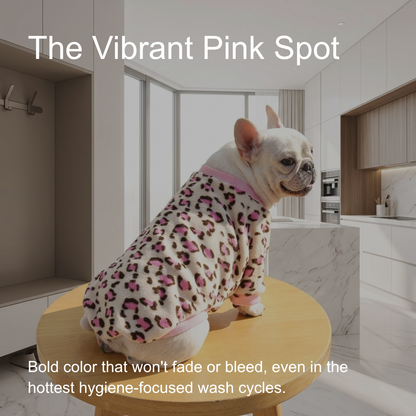 Winter Dog Pajamas – Leopard Print Warm Jacket for Small Dogs