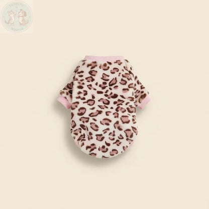 Premium product shot of Winter Dog Pajamas – Leopard Print Warm Jacket for Small Dogs