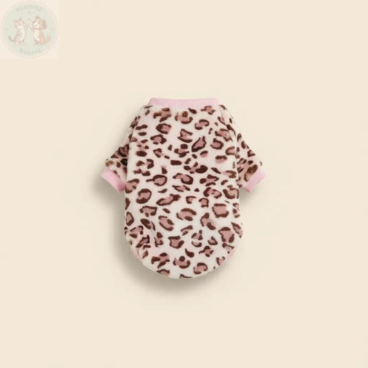 Premium product shot of Winter Dog Pajamas – Leopard Print Warm Jacket for Small Dogs