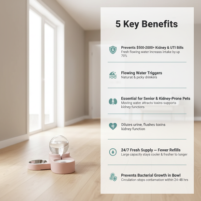 Automatic Pet Water Dispenser – 5 Key Benefits Infographic