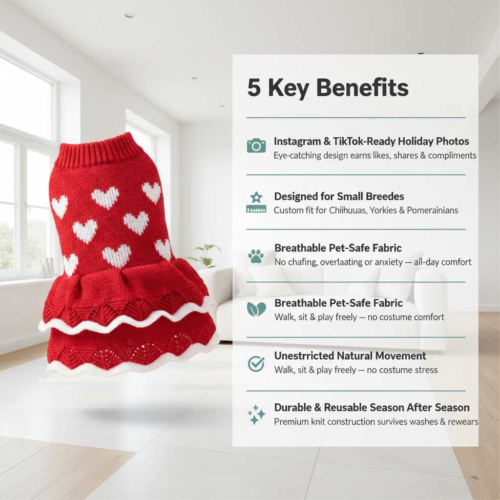 Dog Princess Dress – 5 Key Benefits Infographic