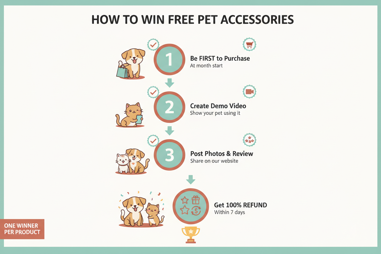 How to Win Free Pet Accessories Desktop Banner - Puddinz N Woofaz