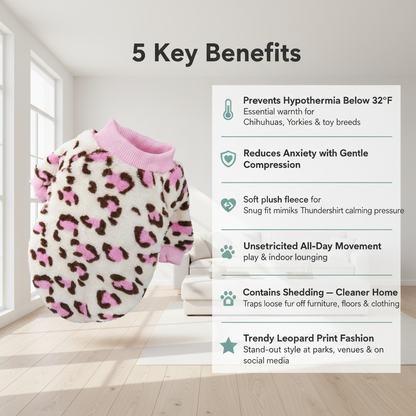 Leopard Print Winter Dog Pajamas – 5 Key Benefits Infographic