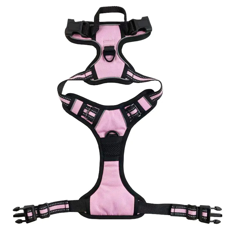 Reflective Nylon Chest and Back Harness for Dogs