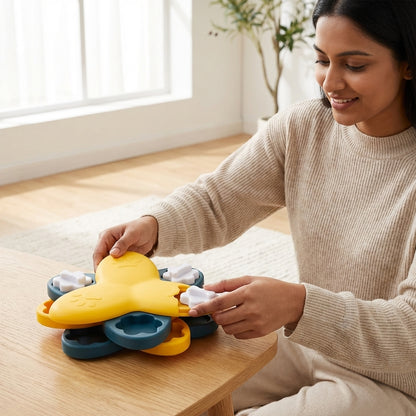 Slow Feeding Puzzle for Dogs – Spinning Interactive Feeder Toy