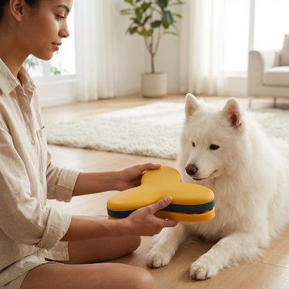 Slow Feeding Puzzle for Dogs – Spinning Interactive Feeder Toy