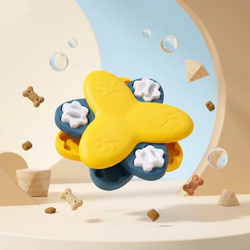 Slow Feeding Puzzle for Dogs – Spinning Interactive Feeder Toy