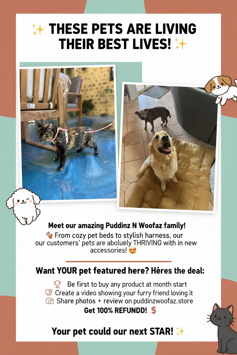Puddinz N Woofaz Customer Pets Mobile Banner